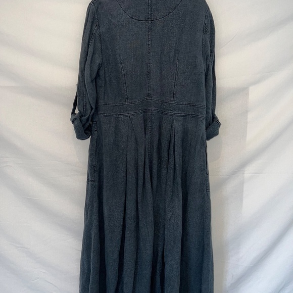Free People - Rainz Cuffed Duster Jacket/Dress - Dark Indigo Blue - Oversized XS - Picture 5 of 16